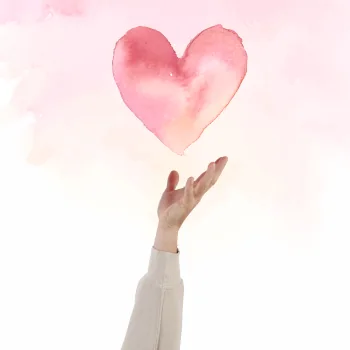 Tarifs hand presenting heart valentines rsquo celebration watercolor illustration
